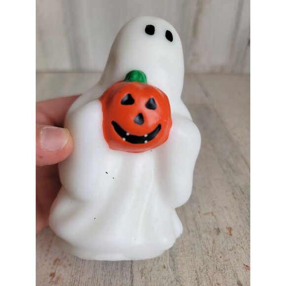 Vintage wax ghost candle pumpkin Halloween home decor figure - Picture 6 of 6